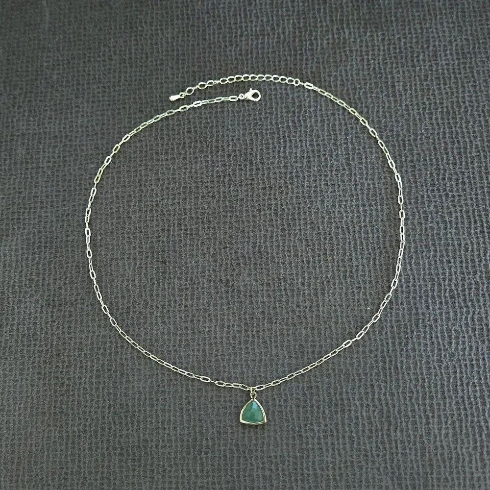 Inspired By You Triangular Green💚 Aventurine Pendant Necklace - NWOT - Picture 9 of 13